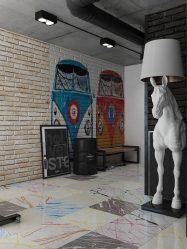 Brilho das cores e simplicidade do Interior: Design no estilo do Loft (170+ fotos)