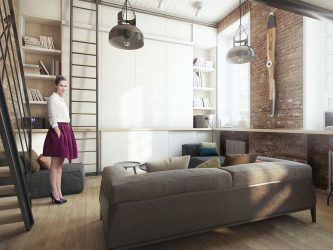 Brilho das cores e simplicidade do Interior: Design no estilo do Loft (170+ fotos)