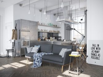 Brilho das cores e simplicidade do Interior: Design no estilo do Loft (170+ fotos)