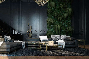 235 + Design Fotos em cores escuras: Dark or Cozy? Excepcionalmente elegante e moderno interior (quarto, sala, cozinha, banheiro)