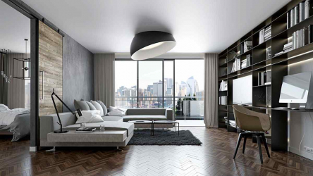 235 + Design Fotos em cores escuras: Dark or Cozy? Excepcionalmente elegante e moderno interior (quarto, sala, cozinha, banheiro)
