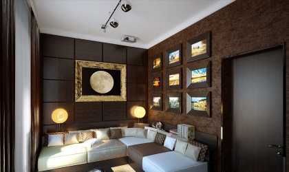 235 + Design Fotos em cores escuras: Dark or Cozy? Excepcionalmente elegante e moderno interior (quarto, sala, cozinha, banheiro)