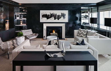 235 + Design Fotos em cores escuras: Dark or Cozy? Excepcionalmente elegante e moderno interior (quarto, sala, cozinha, banheiro)