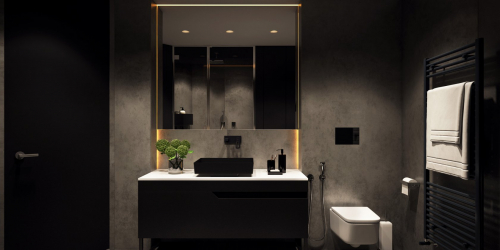 235 + Design Fotos em cores escuras: Dark or Cozy? Excepcionalmente elegante e moderno interior (quarto, sala, cozinha, banheiro)