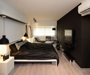 235 + Design Fotos em cores escuras: Dark or Cozy? Excepcionalmente elegante e moderno interior (quarto, sala, cozinha, banheiro)
