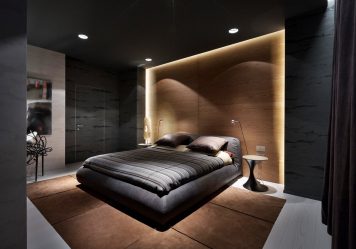 235 + Design Fotos em cores escuras: Dark or Cozy? Excepcionalmente elegante e moderno interior (quarto, sala, cozinha, banheiro)