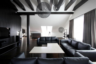 235 + Design Fotos em cores escuras: Dark or Cozy? Excepcionalmente elegante e moderno interior (quarto, sala, cozinha, banheiro)