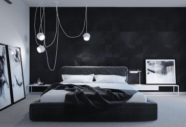 235 + Design Fotos em cores escuras: Dark or Cozy? Excepcionalmente elegante e moderno interior (quarto, sala, cozinha, banheiro)