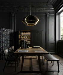 235 + Design Fotos em cores escuras: Dark or Cozy? Excepcionalmente elegante e moderno interior (quarto, sala, cozinha, banheiro)