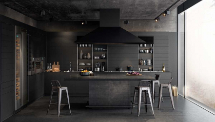 235 + Design Fotos em cores escuras: Dark or Cozy? Excepcionalmente elegante e moderno interior (quarto, sala, cozinha, banheiro)