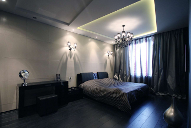 235 + Design Fotos em cores escuras: Dark or Cozy? Excepcionalmente elegante e moderno interior (quarto, sala, cozinha, banheiro)