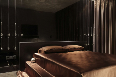 235 + Design Fotos em cores escuras: Dark or Cozy? Excepcionalmente elegante e moderno interior (quarto, sala, cozinha, banheiro)