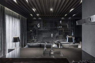 235 + Design Fotos em cores escuras: Dark or Cozy? Excepcionalmente elegante e moderno interior (quarto, sala, cozinha, banheiro)