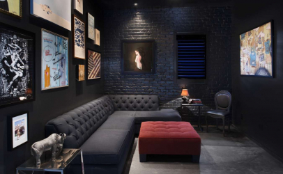 235 + Design Fotos em cores escuras: Dark or Cozy? Excepcionalmente elegante e moderno interior (quarto, sala, cozinha, banheiro)
