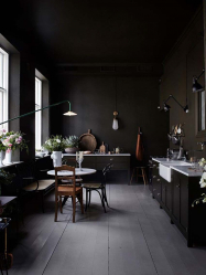 235 + Design Fotos em cores escuras: Dark or Cozy? Excepcionalmente elegante e moderno interior (quarto, sala, cozinha, banheiro)