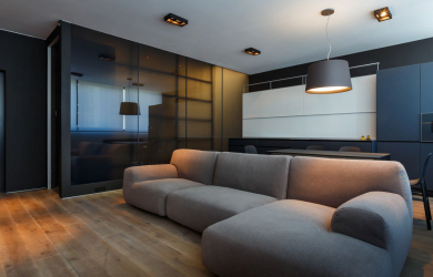 235 + Design Fotos em cores escuras: Dark or Cozy? Excepcionalmente elegante e moderno interior (quarto, sala, cozinha, banheiro)