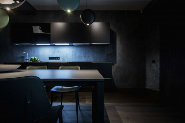 235 + Design Fotos em cores escuras: Dark or Cozy? Excepcionalmente elegante e moderno interior (quarto, sala, cozinha, banheiro)