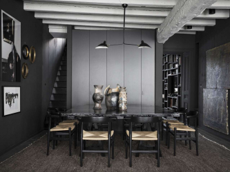 235 + Design Fotos em cores escuras: Dark or Cozy? Excepcionalmente elegante e moderno interior (quarto, sala, cozinha, banheiro)
