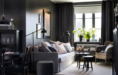 235 + Design Fotos em cores escuras: Dark or Cozy? Excepcionalmente elegante e moderno interior (quarto, sala, cozinha, banheiro)