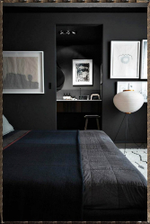 235 + Design Fotos em cores escuras: Dark or Cozy? Excepcionalmente elegante e moderno interior (quarto, sala, cozinha, banheiro)