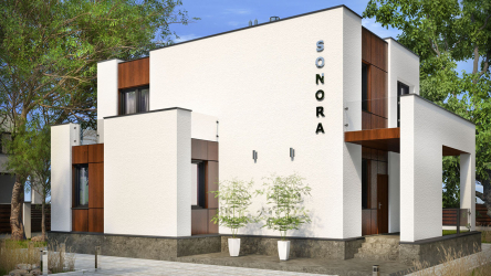 Projetos de casas com telhado plano são tecnologias simples de construção (de um andar, de dois andares, de madeira, pequenas). Tendências modernas de alta tecnologia e minimalismo (mais de 175 fotos)