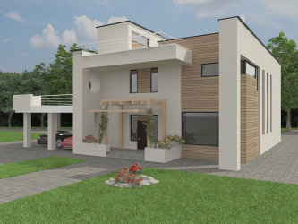 Projetos de casas com telhado plano são tecnologias simples de construção (de um andar, de dois andares, de madeira, pequenas). Tendências modernas de alta tecnologia e minimalismo (mais de 175 fotos)