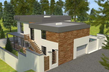 Projetos de casas com telhado plano são tecnologias simples de construção (de um andar, de dois andares, de madeira, pequenas). Tendências modernas de alta tecnologia e minimalismo (mais de 175 fotos)