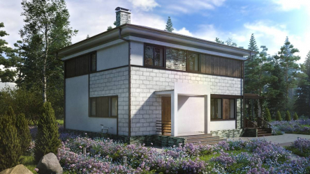 Projetos de casas com telhado plano são tecnologias simples de construção (de um andar, de dois andares, de madeira, pequenas). Tendências modernas de alta tecnologia e minimalismo (mais de 175 fotos)