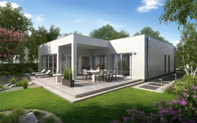 Projetos de casas com telhado plano são tecnologias simples de construção (de um andar, de dois andares, de madeira, pequenas). Tendências modernas de alta tecnologia e minimalismo (mais de 175 fotos)