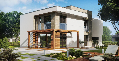 Projetos de casas com telhado plano são tecnologias simples de construção (de um andar, de dois andares, de madeira, pequenas). Tendências modernas de alta tecnologia e minimalismo (mais de 175 fotos)