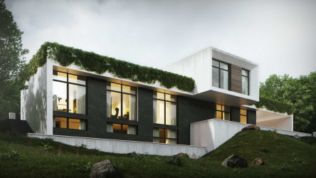 Projetos de casas com telhado plano são tecnologias simples de construção (de um andar, de dois andares, de madeira, pequenas). Tendências modernas de alta tecnologia e minimalismo (mais de 175 fotos)