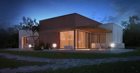 Projetos de casas com telhado plano são tecnologias simples de construção (de um andar, de dois andares, de madeira, pequenas). Tendências modernas de alta tecnologia e minimalismo (mais de 175 fotos)