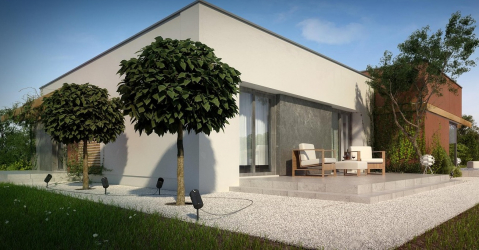 Projetos de casas com telhado plano são tecnologias simples de construção (de um andar, de dois andares, de madeira, pequenas). Tendências modernas de alta tecnologia e minimalismo (mais de 175 fotos)
