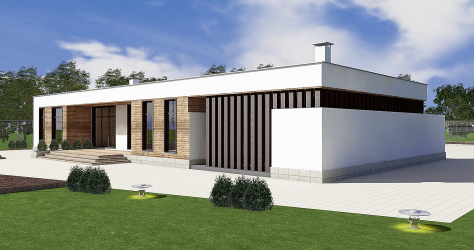 Projetos de casas com telhado plano são tecnologias simples de construção (de um andar, de dois andares, de madeira, pequenas). Tendências modernas de alta tecnologia e minimalismo (mais de 175 fotos)