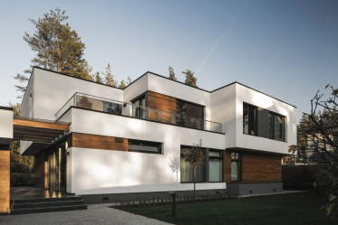 Projetos de casas com telhado plano são tecnologias simples de construção (de um andar, de dois andares, de madeira, pequenas). Tendências modernas de alta tecnologia e minimalismo (mais de 175 fotos)