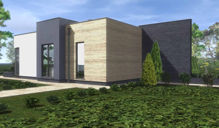 Projetos de casas com telhado plano são tecnologias simples de construção (de um andar, de dois andares, de madeira, pequenas). Tendências modernas de alta tecnologia e minimalismo (mais de 175 fotos)