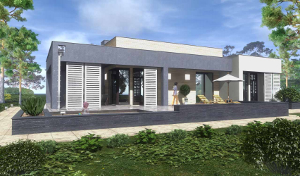Projetos de casas com telhado plano são tecnologias simples de construção (de um andar, de dois andares, de madeira, pequenas). Tendências modernas de alta tecnologia e minimalismo (mais de 175 fotos)