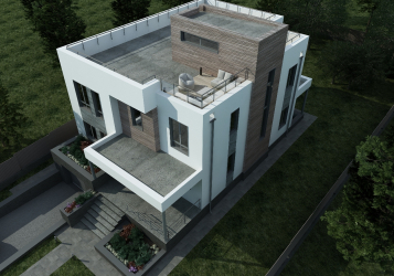 Projetos de casas com telhado plano são tecnologias simples de construção (de um andar, de dois andares, de madeira, pequenas). Tendências modernas de alta tecnologia e minimalismo (mais de 175 fotos)