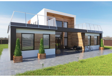 Projetos de casas com telhado plano são tecnologias simples de construção (de um andar, de dois andares, de madeira, pequenas). Tendências modernas de alta tecnologia e minimalismo (mais de 175 fotos)