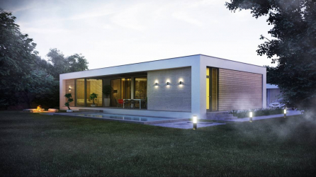 Projetos de casas com telhado plano são tecnologias simples de construção (de um andar, de dois andares, de madeira, pequenas). Tendências modernas de alta tecnologia e minimalismo (mais de 175 fotos)