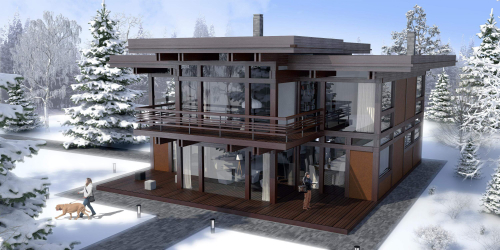 Projetos de casas com telhado plano são tecnologias simples de construção (de um andar, de dois andares, de madeira, pequenas). Tendências modernas de alta tecnologia e minimalismo (mais de 175 fotos)