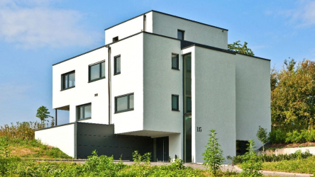 Projetos de casas com telhado plano são tecnologias simples de construção (de um andar, de dois andares, de madeira, pequenas). Tendências modernas de alta tecnologia e minimalismo (mais de 175 fotos)
