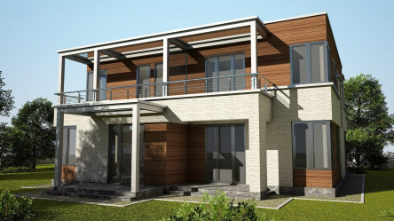Projetos de casas com telhado plano são tecnologias simples de construção (de um andar, de dois andares, de madeira, pequenas). Tendências modernas de alta tecnologia e minimalismo (mais de 175 fotos)