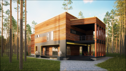 Casa na floresta: qual estilo é melhor escolher? 230+ (fotos) de solidão e conforto. E o que você vai gostar?