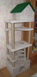 Como fazer uma casa para um gato com suas próprias mãos passo a passo? 150+ (foto) de madeira, papelão, caixas, com um raspador