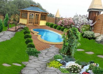 Pátio de design paisagístico moderno de uma casa privada (mais de 160 fotos). Como lindamente organizar e decorar suas próprias mãos