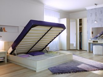 كيفية اختيار سرير مزدوج مع آلية الرفع؟ أفضل النماذج للتصميم والراحة