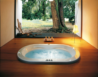 Características do design de uma banheira com hidromassagem no interior da casa e apartamento (120 + Foto). Luxo acessível com benefícios para a saúde. O que você precisa saber?
