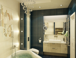 Características do design de uma banheira com hidromassagem no interior da casa e apartamento (120 + Foto). Luxo acessível com benefícios para a saúde. O que você precisa saber?