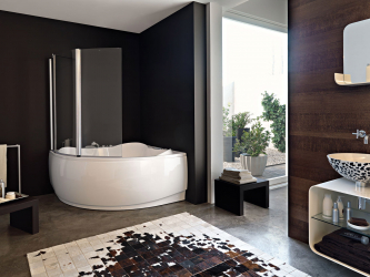 Características do design de uma banheira com hidromassagem no interior da casa e apartamento (120 + Foto). Luxo acessível com benefícios para a saúde. O que você precisa saber?